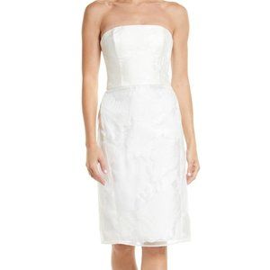 AMSALE Rose Fil Coupé Strapless Cocktail Dress ***WORN ONCE***